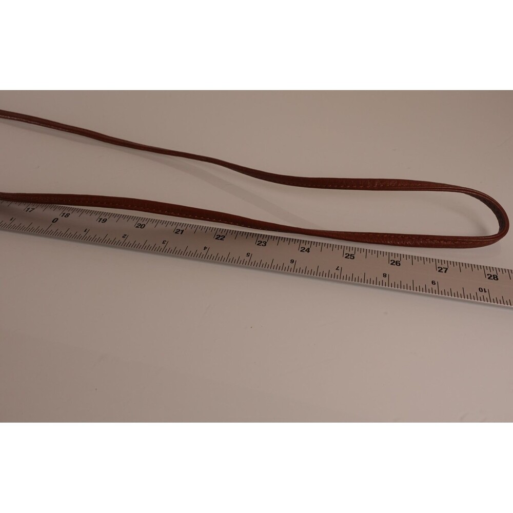 Vintage Fossil Crossbody Bag Small Brown Leather Multi Color Beaded Stitching - Picture 12 of 12